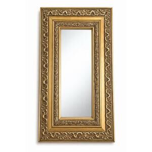 Gold Florentine Wall Mirror Ornate Vintage Accent 18x7 Hollywood Regency Pier 1